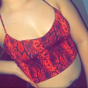 Snake print crop too